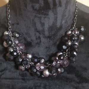 Shiny black necklace